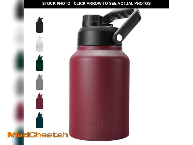 Lot 74-12304205 - BJPKPK 64 oz Insulated Water Bottle, Dishwasher Safe Half Gallon Water Bottle with Ergonomic Handle,...