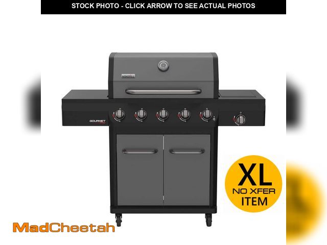 Lot 74-14115431 - Nexgrill Gourmet Pro 5-Burner Propane Gas Grill with Side Burner and Griddle Max Insert in Graphite ...