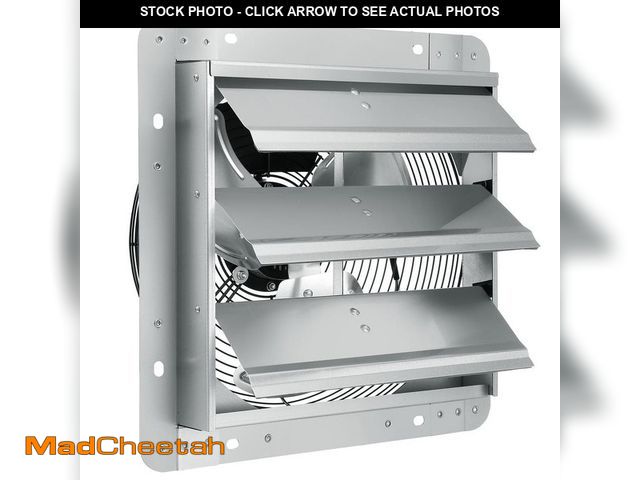 Lot 74-14182685 - VEVOR 12 in. Shutter Exhaust Fan High-Speed 1000 CFM Aluminum Wall Mount Attic Fan, Wall Fan with Ve...