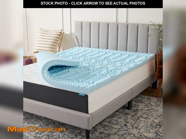 Lot 74-13331599 - LUCID 3 Inch Gel Memory Foam Mattress Topper, Twin size - 5 Zones - Cooling Gel Infusion - CertiPur ...