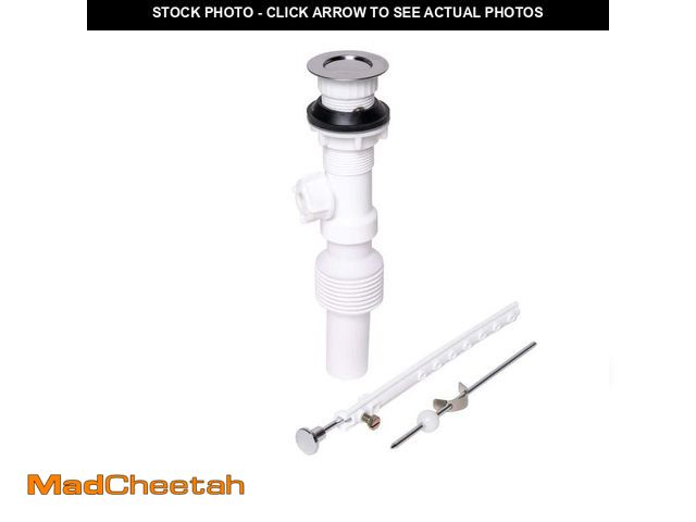 Lot 74-12830274 - Oatey Form N Fit 1-1/4 in. Chrome Finish Plastic Sink Drain Pop-Up Drain Assembly - UNUSED