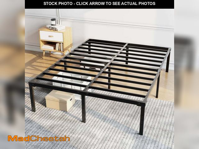 Lot 74-12850064 - Capri Queen Bed Frame, 18 inch High Metal Platform Bed Frame, 2200 LBS Weight Capacity, Heavy Duty, ...