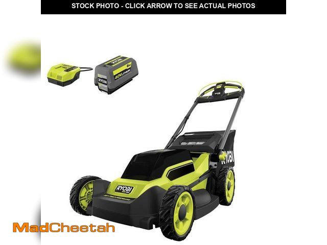 Lot 74-12793934 - (MISSING CHARGER) RYOBI 40V HP Brushless 20 in. Cordless Electric Battery Walk Behind Self-Propelled...