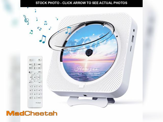 Lot 74-12714778 - MICOCIOUS Bluetooth Portable Home CD Music Player with Remote Control, Timer, Built-in Speakers and ...