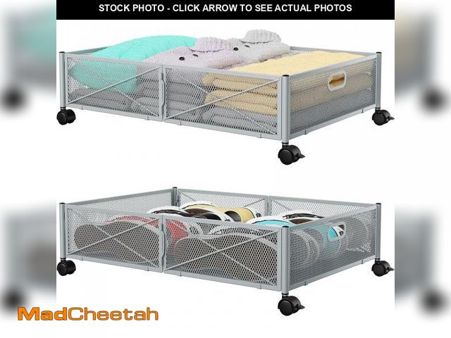 Lot 74-12051502 - PHINOX Under Bed Storage, Under the Bed Storage Containers with Wheels, Under Bed Shoe Storage Organ...