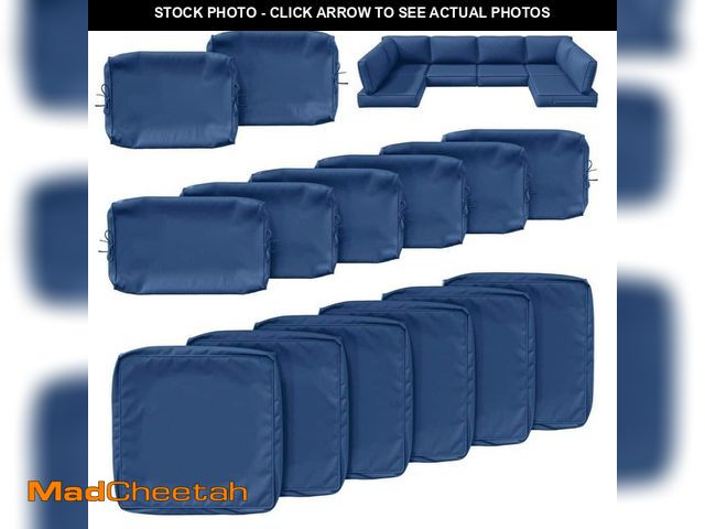Lot 74-12558447 - Kimunuk 14-Piece 25.5 in. Outdoor Cushion Covers Blue - UNUSED