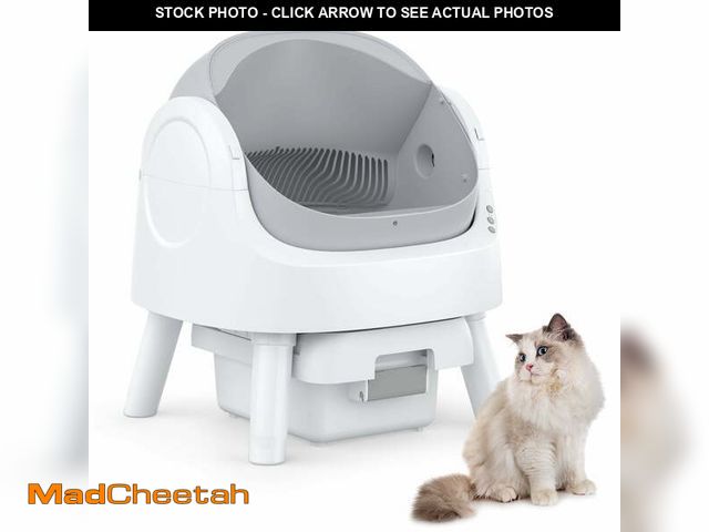 Lot 74-13016684 - PetPivot Automatic Cat Litter Box Self-Cleaning with Safety Protection, Mat and Trash Bags Included,...