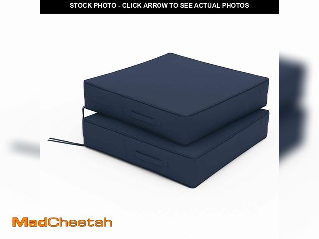 Lot 74-12659591 - Kimunuk 22 in. x 22 in. x 4 in. (2-Pack) Square Outdoor Patio Seating Repacement Lounge Chair Dining...