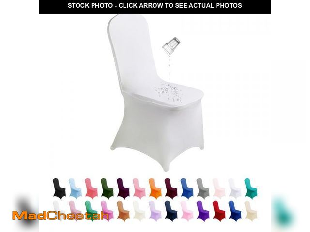 Lot 74-12313460 - SUPERO Waterproof Spandex Chair Cover 25PCS, Stretch Dining Chair Covers, Polyester Outdoor Chair Co...