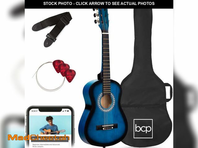 Lot 74-13054603 - Best Choice Products Walmart Exclusive 30in Kids Acoustic Guitar Beginner Starter Kit w/ Strap, Case...