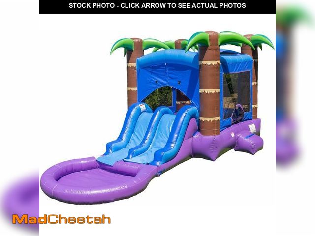 Lot 74-12555722 - HeroKiddo Enchanted Forest Commercial Grade Bounce House Water Slide with Splash Pool for Kids and A...