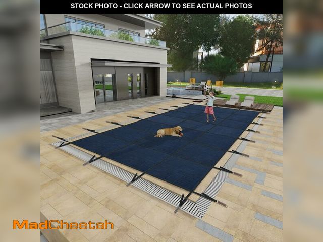 Lot 74-12660521 - Rectangular Pool Safety Cover, 25x45ft Underground and Inground Swimming Pool Cover, Included Triple...