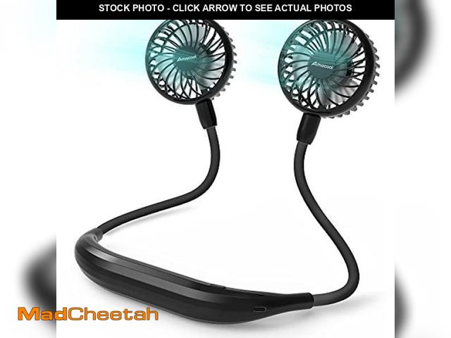 Lot 74-12323244 - AMACOOL Neck Fan Battery Operated Neckband Fan Hand-Free Wearable Personal Fan for Hot Flashes Home ...