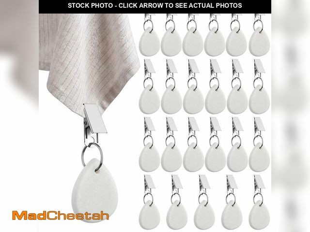 Lot 74-14208991 - Geiserailie 24 Pcs White Tablecloth Weights Tablecloth Pendant Teardrop Shape Table Cover Weights wi...