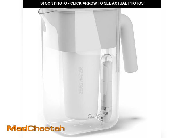 Lot 74-12761754 - Culligan with ZeroWater Technology 10-Cup Water Filter Pitcher - Includes 5-Stage Advanced Water Fil...