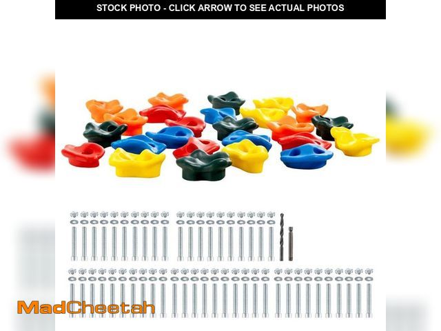 Lot 74-12746771 - SVOPES 25 Rock Climbing Holds, Multi-Size and Multi-Colored, Suitable for Kids and Adults, Comes wit...