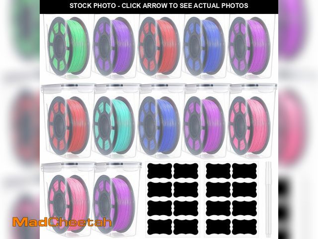 Lot 74-14424213 - Blushtier 12 Pcs Large Filament Storage Box with Lids 3D Printer Dryer Clear Box Portable Storage wi...