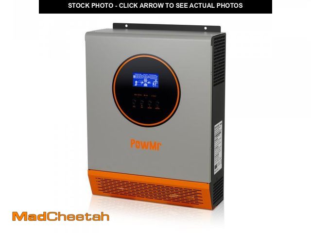 Lot 74-12181936 - PowMr 2400Watt Solar Inverter, 24VDC to 110V/120VAC, Pure Sine Wave Inverter with 50A PWM Charge Con...