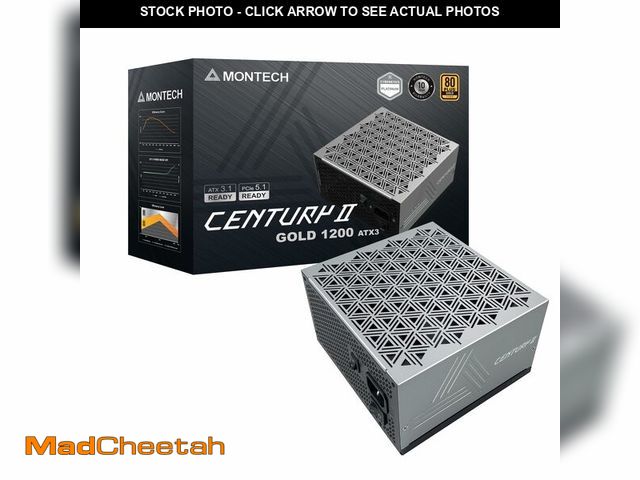 Lot 74-12963357 - MONTECH Century II - 1200W High-End ATX Gaming Power Supply - 80 Plus Gold &amp; Cybenetics Platinum...