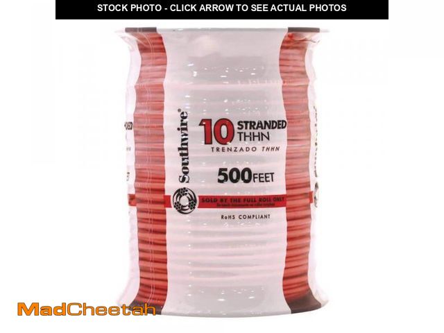 Lot 74-12259523 - 10 Orange Stranded CU THHN Wire - USED