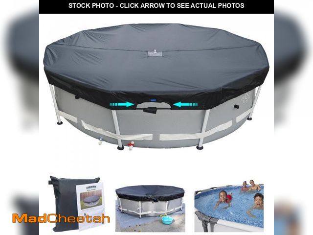 Lot 74-12123829 - SIHAIAN 28 Ft Pool Cover, Quick Installation and Removal Above Ground Pool Cover, One-Piece Round Po...