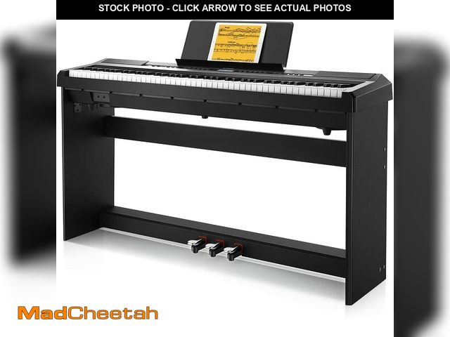 Lot 74-13012454 - Donner DEP-20 Beginner Digital Piano 88 Key Full Size Weighted Keyboard, Portable Electric Piano wit...