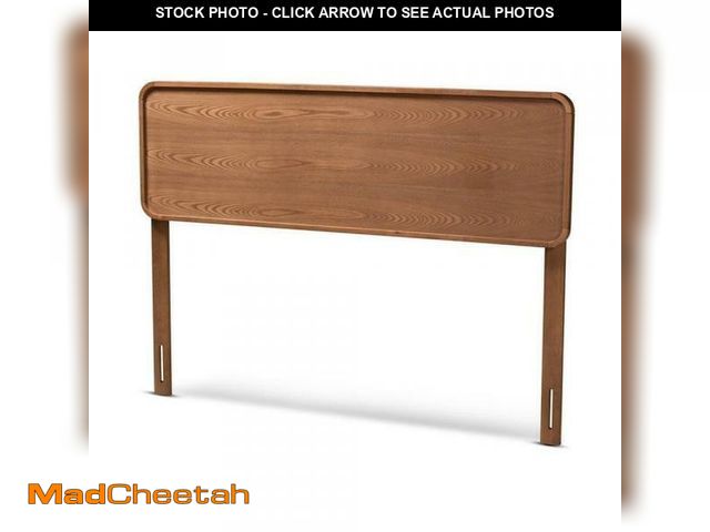 Lot 74-12418749 - *SEE DETAILS* Baxton Studio Mailene Mid-Century Modern Walnut Brown Finished Wood Queen Size Headboa...