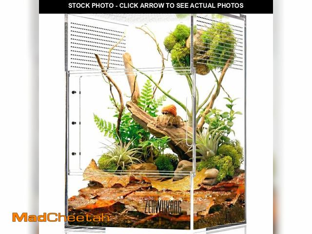 Lot 74-14215708 - ZENWUKONG Jumping Spider Enclosure - Acrylic Terrarium Habitat for Spiders, Tarantulas, Snail, Manti...