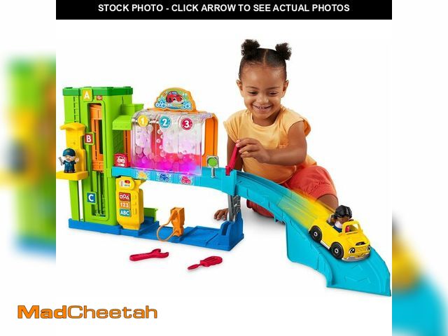 Lot 74-14305551 - Fisher-Price Little People Toddler Playset Light-Up Learning Garage with Smart Stages Plus Toy Car a...