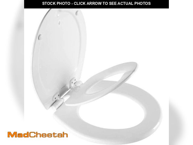 Lot 74-13767564 - Mayfair NextStep Slow-Close Toilet Seat with Built-In Toddler Potty Training Seat, Removable, White,...
