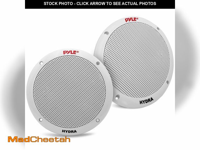 Lot 74-14212729 - Pyle 6.5 Inch Dual Marine Speakers - 2 Way Waterproof and Weather Resistant Outdoor Stereo Sound Sys...