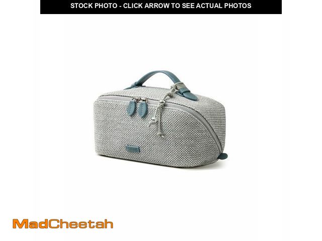 Lot 74-14146828 - EACHY Travel Makeup Bag, Woven Travel Toiletry Bag, Portable 180ÃÂ° Wide-Open Flat Cosmetic Bags fo...