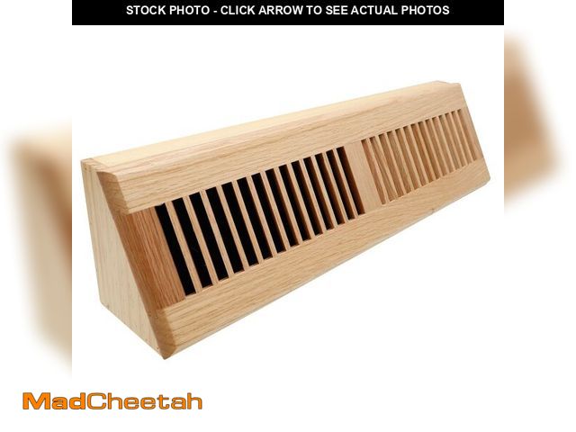 Lot 74-13953768 - Red Oak Baseboard Wooden Register 18 Inch Supply Floor Vent Baseboard Diffuser Pre Finished - 18.8 x...