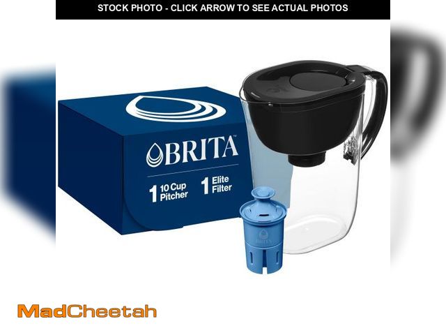 Lot 74-12304457 - Brita Everyday Elite Water Filter Pitcher, Removes 99% of Lead, Includes 1 Filter, 10-Cup Capacity, ...