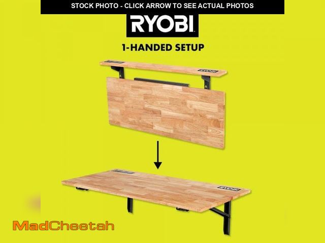 Lot 74-12365499 - RYOBI Wall Mounted Stow Away Worktable wall shalf - UNUSED