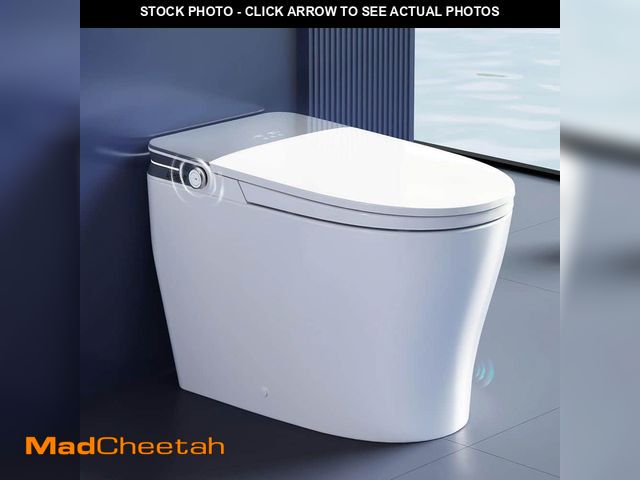 Lot 74-13309239 - DEERVALLEY Elongated ADA Smart Toilet Bidet 1.28 GPF in White with Auto Flush, Bubble Wash, Foam Shi...