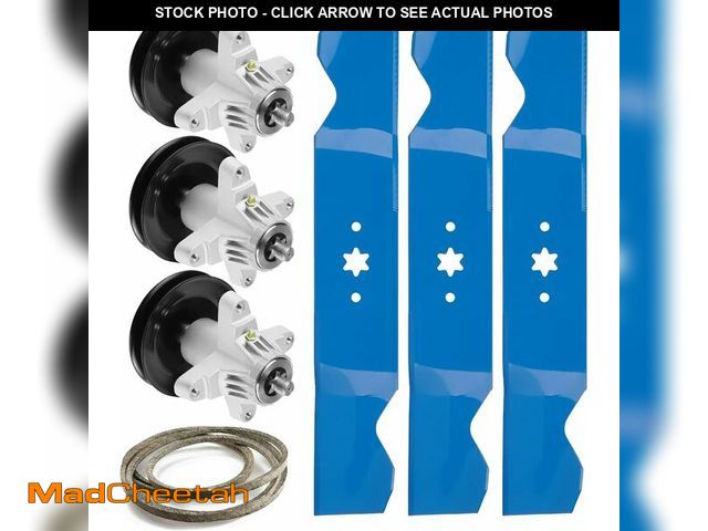 Lot 74-12761935 - ILONPA Spindle Blade Belt Kit for 2013 Cub Cadet RZT-S54, 2014 Craftsman Z6600 Columbia ZT-L54 618-0...