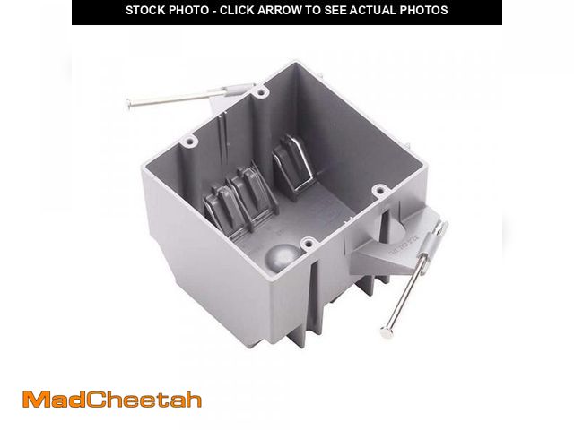 Lot 74-12518662 - RUN BISON 2-Gang 32 cu. in. PVC New Work Electrical Outlet Box (50-Case) - UNUSED