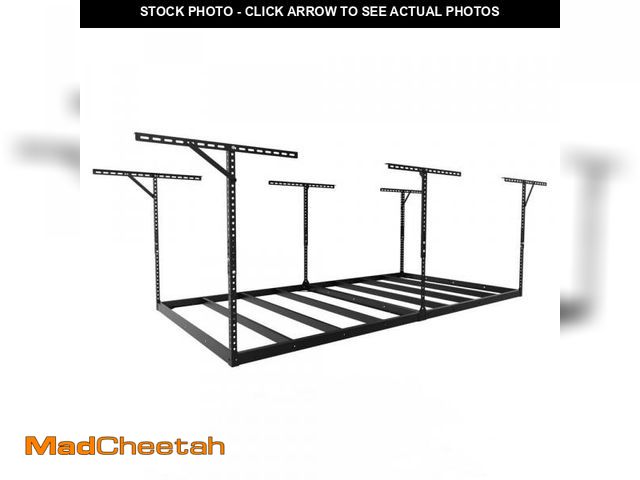 Lot 74-12364146 - FLEXIMOUNTS Max Series Frame 48 in. W x 96 in. D x 24 - 40 in. H Black Heavy Duty Ceiling Mounted Ov...