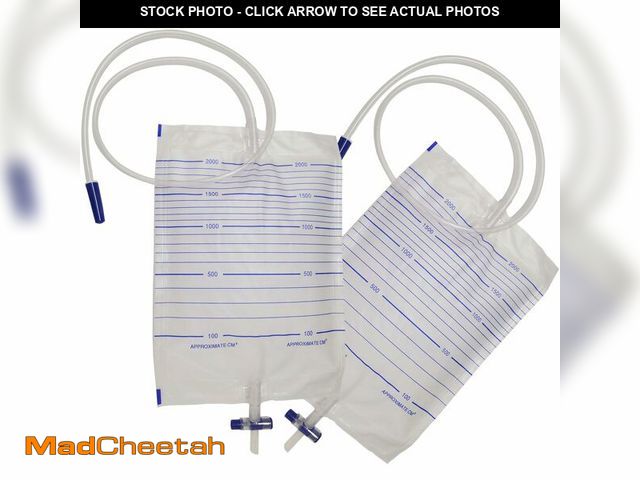 Lot 74-13620739 - 10 Pcs Urine Drainage Bags Catheter 2000ML - UNUSED