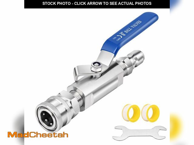 Lot 74-12714367 - LSORPWK Ball Valve Pressure Washer,3/8 Inch Quick Connect Ball Valve for Power Washer Hose Shut Off ...