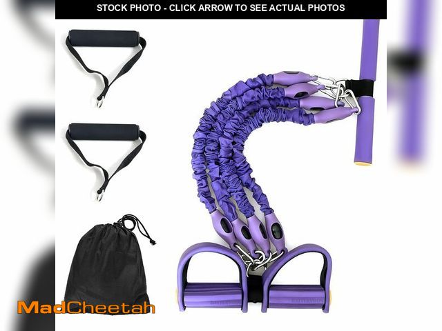 Lot 74-12457646 - Pedal Resistance Band with Handle Situp Equipment, Multifunction Tension Exercise Rope Puller for Ar...