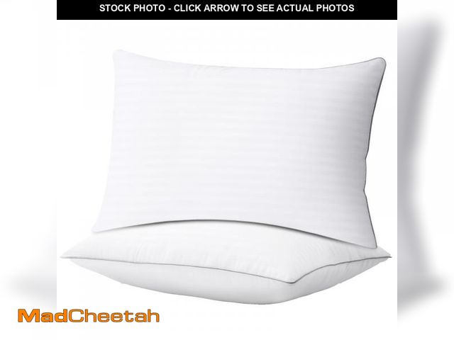 Lot 74-12155273 - WISHEAD Pillows Queen Size Set of 2, Hotel Quality, Down Alternative Gusseted Bed Pillows for Side, ...