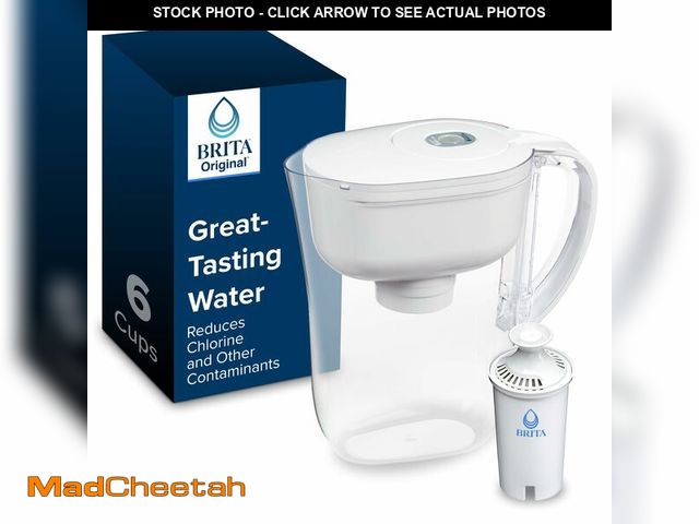 Lot 74-13712998 - Brita Metro Water Filter Pitcher with SmartLight Change Indicator, BPA-Free, Replaces 1,800 Plastic ...