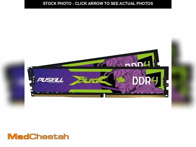 Lot 74-13629210 - PUSKILL DDR4 32GB (2x16GB) 3200MHz PC RAM | CL16-18-18-42 | 1.35V | Desktop Memory Kit for Gaming an...