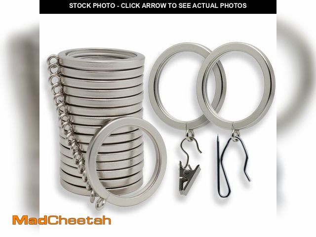 Lot 74-12698862 - BlastHomeÃÂ® Luxury Curtain Rings Ã¢â¬â Premium Metal with Quiet, Smooth Nylon Inserts Ã¢â¬â ...
