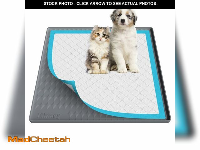 Lot 74-12440769 - Pee Pad Holder for Dogs,Silicone Dog Puppy Pad Holder, 24 x 24 No Spill Raised Lip High Edge,Portabl...