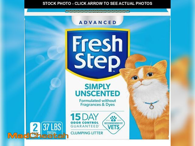 Lot 74-12828904 - Fresh Step Advanced Simply Unscented Clumping Litter, Fresh Step Unscented Cat Litter Fights Odor on...