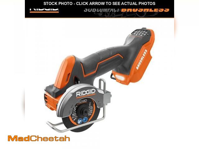 Lot 74-12390896 - RIDGID 18V SubCompact Brushless Cordless 3 in. Multi-Material Saw (Tool Only) with (3) Cutting Wheel...