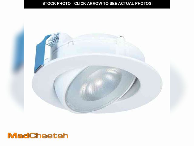 Lot 74-12856923 - HALO HLA 4 in. Color Selectable (2700K-5000K) Canless Recessed Narrow Beam Adjustable Gimbal Trim In...